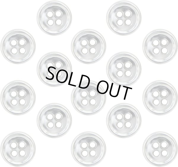 画像1: メタルボタン 四つ穴 【シルバー 鏡面仕上げ】 銀 シャツ スーツ 15個入り 【11.5mm】 ボタンマート B-213 (1)