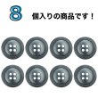 画像4: 樹脂ボタン リングライン【ブラック】18mm 8個入 丸型 四つ穴 裁縫 手芸 服飾 付け替え ボタンマート B-2132 (4)