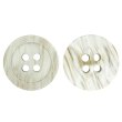 画像1: 樹脂ボタン リングライン【グレージュ】15mm 10個入 丸型 四つ穴 裁縫 手芸 服飾 付け替え ボタンマート B-2133 (1)