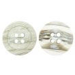 画像1: 樹脂ボタン リングライン【グレージュ】18mm 8個入 丸型 四つ穴 裁縫 手芸 服飾 付け替え ボタンマート B-2134 (1)