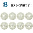 画像4: 樹脂ボタン リングライン【グレージュ】18mm 8個入 丸型 四つ穴 裁縫 手芸 服飾 付け替え ボタンマート B-2134 (4)