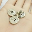 画像5: 樹脂ボタン リングライン【グレージュ】18mm 8個入 丸型 四つ穴 裁縫 手芸 服飾 付け替え ボタンマート B-2134 (5)