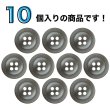 画像4: 樹脂ボタン リングライン【ブラウン】15mm 10個入 丸型 四つ穴 裁縫 手芸 服飾 付け替え ボタンマート B-2135 (4)