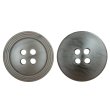 画像1: 樹脂ボタン リングライン【ブラウン】18mm 8個入 丸型 四つ穴 裁縫 手芸 服飾 付け替え ボタンマート B-2136 (1)