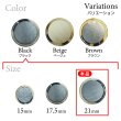 画像3: 樹脂シャンクボタン マーブル柄【ブラック】21mm 6個入 丸型 透明フレーム 手芸 服飾 付け替え ボタンマート B-2139 (3)