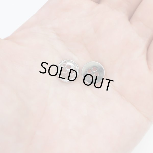 画像6: メタルボタン 四つ穴 【シルバー 鏡面仕上げ】 銀 シャツ スーツ 15個入り 【11.5mm】 ボタンマート B-213 (6)