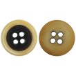 画像1: 四つ穴ナットボタン バイカラーリム【オレンジ】15mm 8個入 丸型 手芸 服飾 付け替え きらきらぷんぷん丸 B-2148 (1)