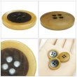 画像5: 四つ穴ナットボタン バイカラーリム【オレンジ】20mm 6個入 丸型 手芸 服飾 付け替え きらきらぷんぷん丸 B-2149 (5)