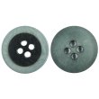 画像1: 四つ穴ナットボタン バイカラーリム【ブルー】15mm 8個入 丸型 手芸 服飾 付け替え きらきらぷんぷん丸 B-2150 (1)