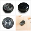 画像5: 二つ穴樹脂ボタン【ブラック】15mm 10個入 シェル調 丸型 光沢 模様 手芸 服飾 付け替え ボタンマート B-2152 (5)