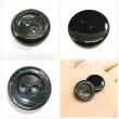 画像5: 二つ穴樹脂ボタン【ブラック】21mm 6個入 シェル調 丸型 光沢 模様 手芸 服飾 付け替え ボタンマート B-2154 (5)