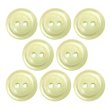 画像1: 二つ穴樹脂ボタン【アイボリー】17.5mm 8個入 シェル調 丸型 光沢 模様 手芸 服飾 付け替え ボタンマート B-2156 (1)