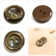 画像5: 二つ穴樹脂ボタン【ブラウン】15mm 10個入 シェル調 丸型 光沢 模様 手芸 服飾 付け替え ボタンマート B-2158 (5)