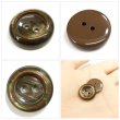 画像5: 二つ穴樹脂ボタン【ブラウン】17.5mm 8個入 シェル調 丸型 光沢 模様 手芸 服飾 付け替え ボタンマート B-2159 (5)