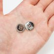 画像6: メタルボタン 四つ穴 【シルバー 鏡面仕上げ】 銀 シャツ スーツ 15個入り 【15mm】 ボタンマート B-215 (6)