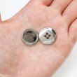 画像6: メタルボタン 四つ穴 【シルバー 鏡面仕上げ】 銀 シャツ スーツ 10個入り 【20mm】 ボタンマート B-217 (6)