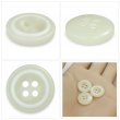 画像5: 樹脂ボタン ボールドリム【アイボリー】15mm 10個入 丸型 四つ穴 マーブル調 手芸 服飾 付け替え ボタンマート B-2225 (5)