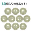 画像4: 樹脂ボタン フロスト調【ライトブラウン】15mm 10個入 丸型 四つ穴 マット 手芸 裁縫 付け替え ボタンマート B-2238 (4)