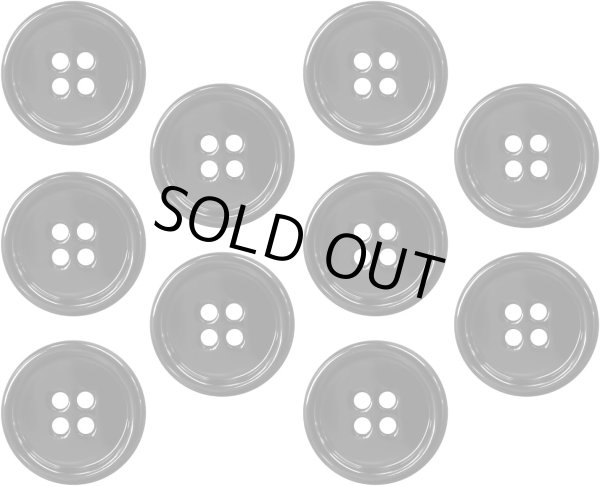 画像1: メタルボタン 四つ穴 【ブラック 鏡面仕上げ】 黒 シャツ スーツ 10個入り 【18mm】 ボタンマート B-224 (1)