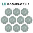 画像4: 樹脂ボタン フロスト調【グレー】15mm 10個入 丸型 四つ穴 マット 手芸 裁縫 付け替え ボタンマート B-2240 (4)