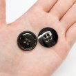 画像6: メタルボタン 四つ穴 【ブラック 鏡面仕上げ】 黒 シャツ スーツ 8個入り 【25mm】 ボタンマート B-227 (6)