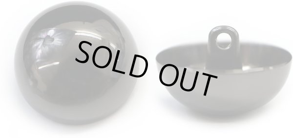 画像1: メタルボタン 【ブラック 鏡面仕上げ】 黒 ボタン ビジューボタン 飾りボタン 縫製ボタン 袖口ボタン 10個入り 【20mm】 ボタンマート B-239 (1)