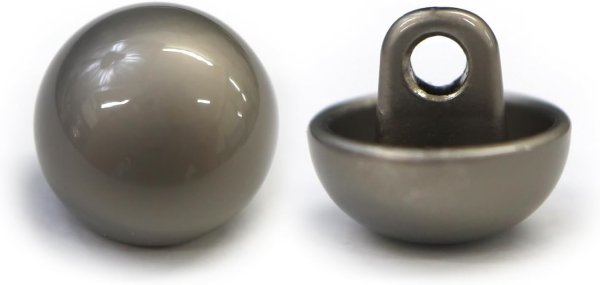 画像1: メタルボタン 【シルバー】 銀 ビジュー ドーム型 飾り 縫製 袖口 20個入り 【10mm】 ボタンマート B-240 (1)