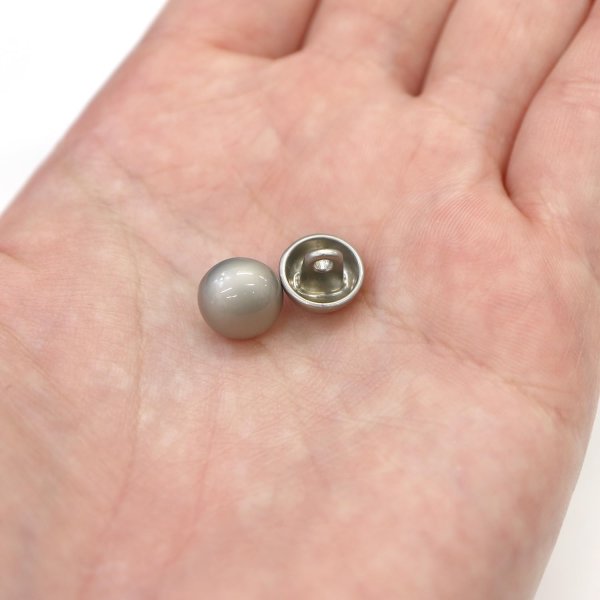 画像6: メタルボタン 【シルバー】 銀 ビジュー ドーム型 飾り 縫製 袖口 20個入り 【10mm】 ボタンマート B-240 (6)