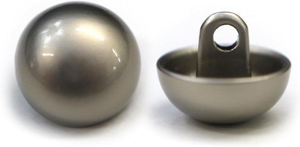 画像1: メタルボタン 【シルバー】 銀 ビジュー ドーム型 飾り 縫製 袖口 20個入り 【11.5mm】 ボタンマート B-241 (1)