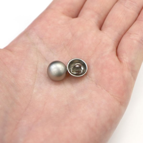 画像6: メタルボタン 【シルバー】 銀 ビジュー ドーム型 飾り 縫製 袖口 20個入り 【11.5mm】 ボタンマート B-241 (6)
