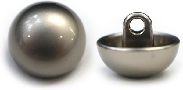 画像1: メタルボタン 【シルバー】 銀 ビジュー ドーム型 飾り 縫製 袖口 15個入り 【12.5mm】 ボタンマート B-242 (1)