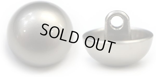 画像1: メタルボタン 【シルバー】 銀 ビジュー ドーム型 飾り 縫製 袖口 15個入り 【12.5mm】 ボタンマート B-242 (1)