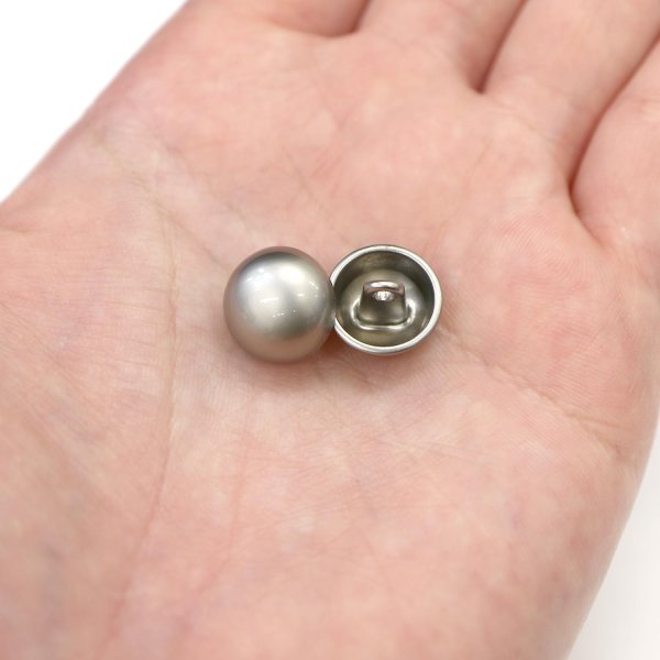 画像6: メタルボタン 【シルバー】 銀 ビジュー ドーム型 飾り 縫製 袖口 15個入り 【12.5mm】 ボタンマート B-242 (6)