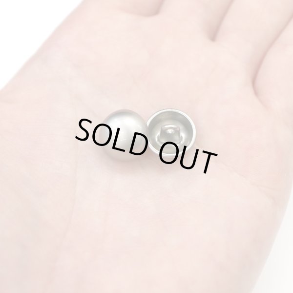 画像6: メタルボタン 【シルバー】 銀 ビジュー ドーム型 飾り 縫製 袖口 15個入り 【12.5mm】 ボタンマート B-242 (6)