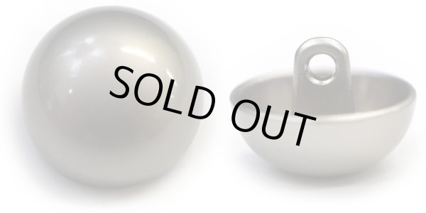 画像1: メタルボタン 【シルバー】 銀 ビジュー ドーム型 飾り 縫製 袖口 15個入り 【15mm】 ボタンマート B-243 (1)