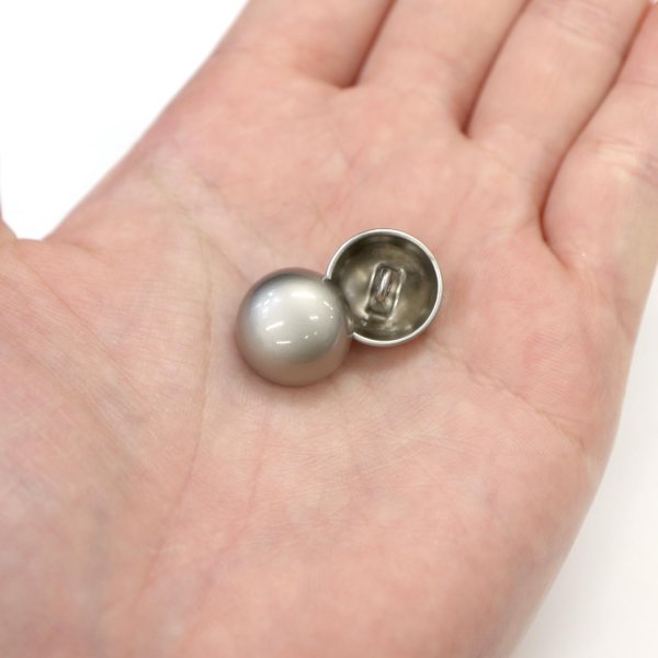画像6: メタルボタン 【シルバー】 銀 ビジュー ドーム型 飾り 縫製 袖口 15個入り 【15mm】 ボタンマート B-243 (6)