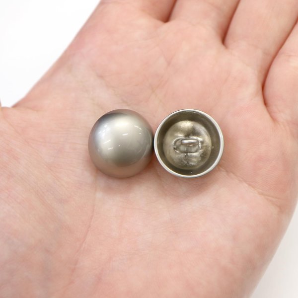 画像6: メタルボタン 【シルバー】 銀 ビジュー ドーム型 飾り 縫製 袖口 10個入り 【18mm】 ボタンマート B-244 (6)