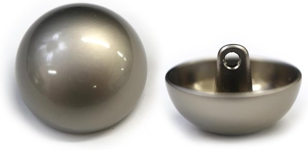 画像1: メタルボタン 【シルバー】 銀 ビジュー ドーム型 飾り 縫製 袖口 10個入り 【20mm】 ボタンマート B-245 (1)