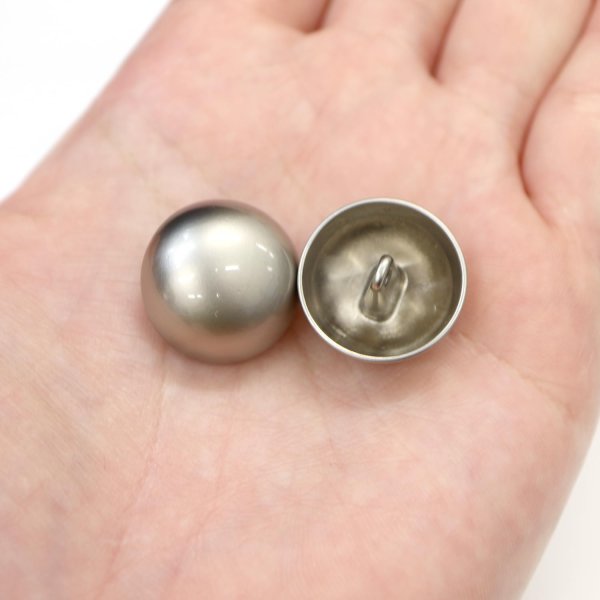 画像6: メタルボタン 【シルバー】 銀 ビジュー ドーム型 飾り 縫製 袖口 10個入り 【20mm】 ボタンマート B-245 (6)