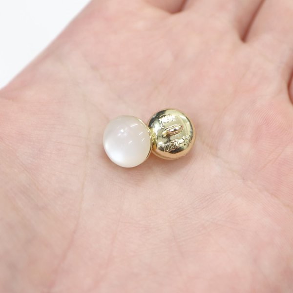 画像6: 足つきボタン 【ホワイト】 白 半透明 シャツ スーツ 10個入り 【11.5mm】 きらきらぷんぷん丸 B-246 (6)