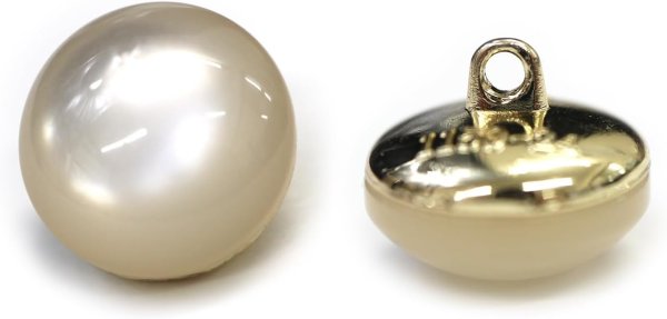 画像1: 足つきボタン 【ホワイト】 白 半透明 シャツ スーツ 8個入り 【15mm】 きらきらぷんぷん丸 B-247 (1)