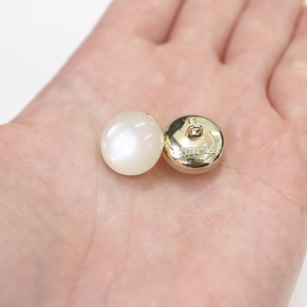 画像6: 足つきボタン 【ホワイト】 白 半透明 シャツ スーツ 8個入り 【15mm】 きらきらぷんぷん丸 B-247 (6)