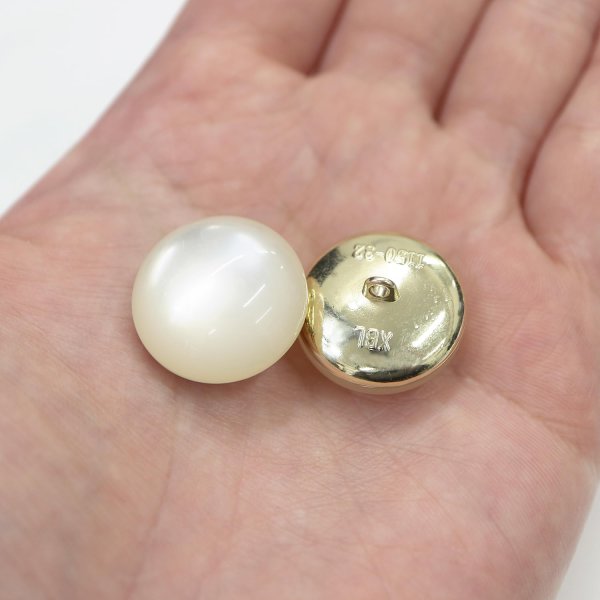 画像6: 足つきボタン 【ホワイト】 白 半透明 シャツ スーツ 6個入り 【20mm】 きらきらぷんぷん丸 B-248 (6)