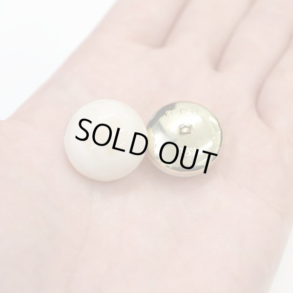 画像6: 足つきボタン 【ベージュ マーブル】 大理石調 シャツ スーツ 6個入り 【20mm】 きらきらぷんぷん丸 B-253 (6)