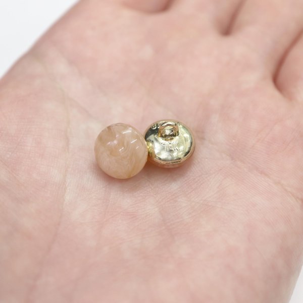 画像6: 足つきボタン 【ピンク マーブル】 ラメ シャツ スーツ 10個入り 【11.5mm】 きらきらぷんぷん丸 B-256 (6)