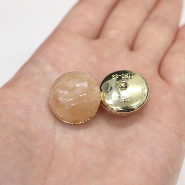 画像6: 足つきボタン 【ピンク マーブル】 ラメ シャツ スーツ 6個入り 【20mm】 きらきらぷんぷん丸 B-258 (6)