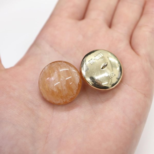 画像6: 足つきボタン 【ピンク マーブル】 ラメ シャツ スーツ 4個入り 【23mm】 きらきらぷんぷん丸 B-259 (6)