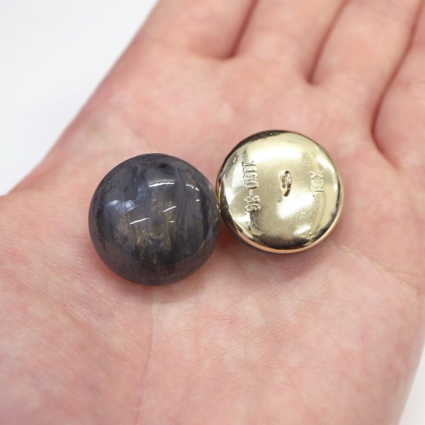 画像6: 足つきボタン 【グレー マーブル】 ラメ シャツ スーツ 4個入り 【23mm】 きらきらぷんぷん丸 B-264 (6)