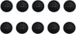 画像1: スーツボタン 黒ボタン 【ブラック ツヤなし】 ジャケット ブレザー 二つ穴ボタン フロントボタン 袖口 ベーシック シンプル ボタン 10個入り 【17.5mm】 ボタンマート B-275 (1)