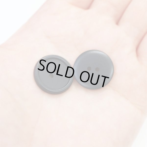 画像6: スーツボタン 黒ボタン 【ブラック ツヤなし】 ジャケット ブレザー 二つ穴ボタン フロントボタン 袖口 ベーシック シンプル ボタン 10個入り 【20mm】 ボタンマート B-276 (6)